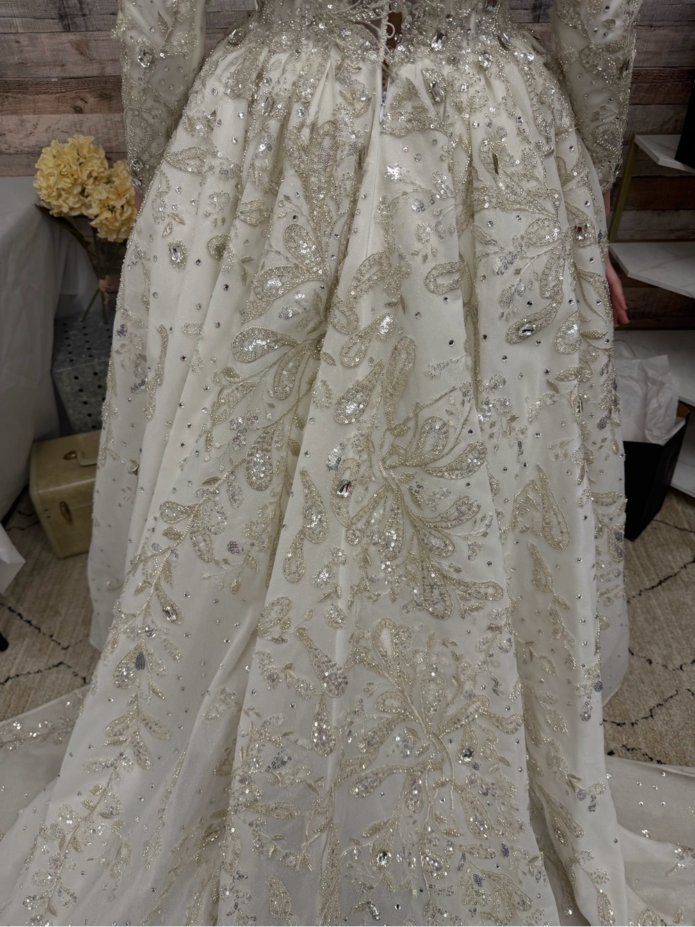 Embellished Ivory Wedding Dress